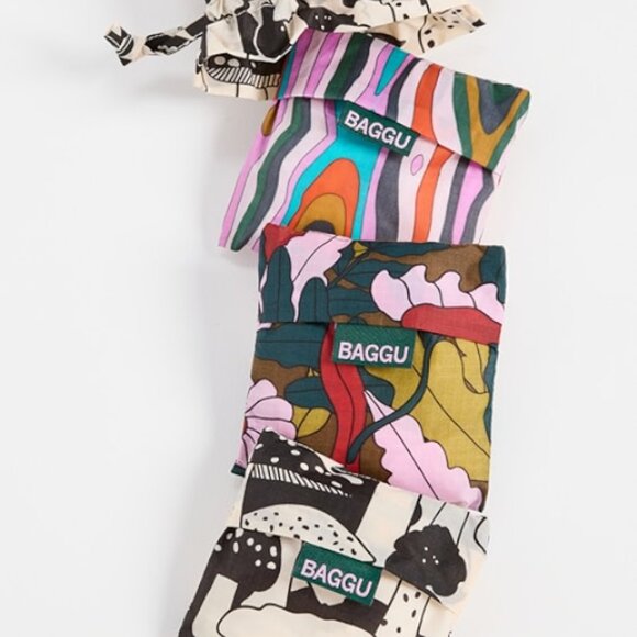 NWT Standard Baggu Set - Archive Forest (Candy Woodgrain, Pink Fern, Mushroom) - Picture 6 of 6